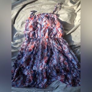 Floral strappy babydoll mini dress
